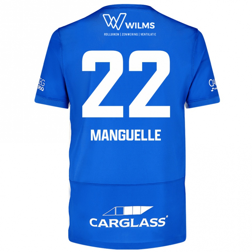 Kids Football Brad Manguelle #22 Blue Home Jersey 2024/25 T-Shirt Australia