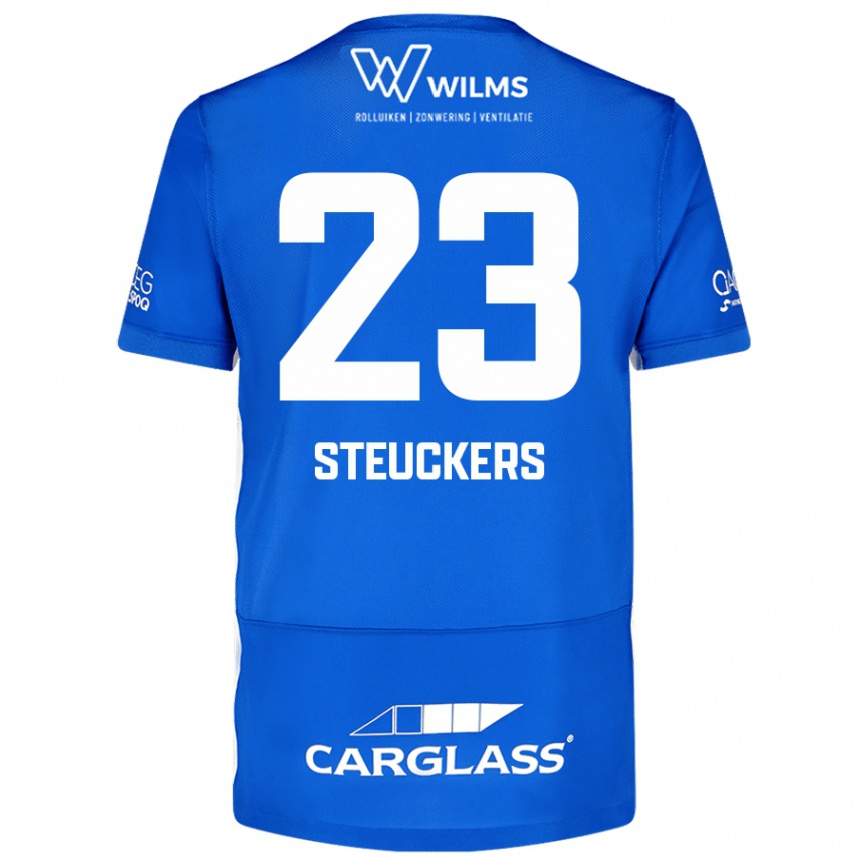 Kids Football Jarne Steuckers #23 Blue Home Jersey 2024/25 T-Shirt Australia