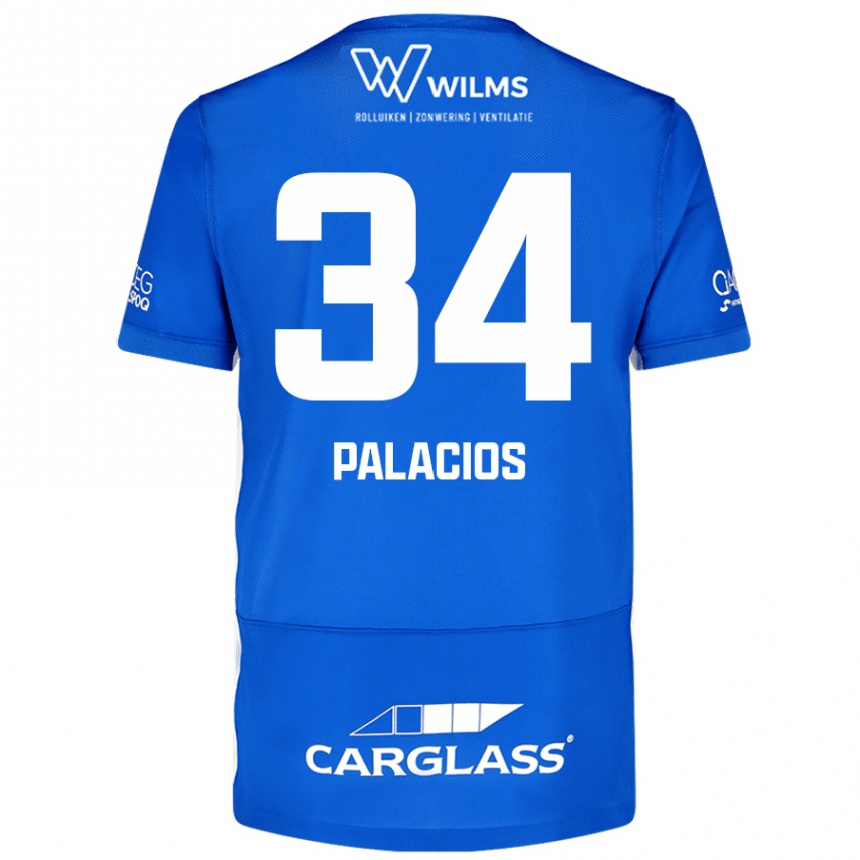 Kids Football Adrián Palacios #34 Blue Home Jersey 2024/25 T-Shirt Australia