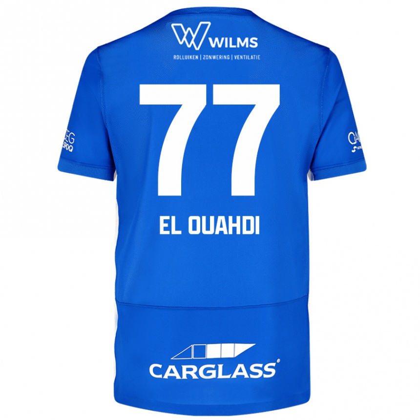 Kids Football Zakaria El Ouahdi #77 Blue Home Jersey 2024/25 T-Shirt Australia