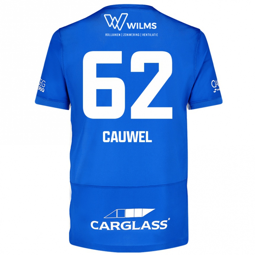 Kids Football Michiel Cauwel #62 Blue Home Jersey 2024/25 T-Shirt Australia