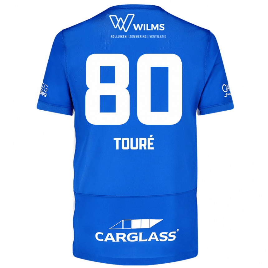 Kids Football Saïdou Touré #80 Blue Home Jersey 2024/25 T-Shirt Australia