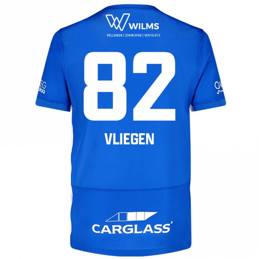 Kids Football Olivier Vliegen #82 Blue Home Jersey 2024/25 T-Shirt Australia