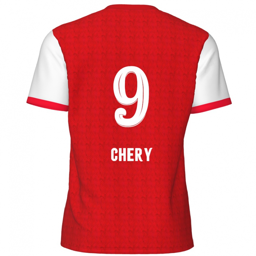 Kids Football Tjaronn Chery #9 Red White Home Jersey 2024/25 T-Shirt Australia