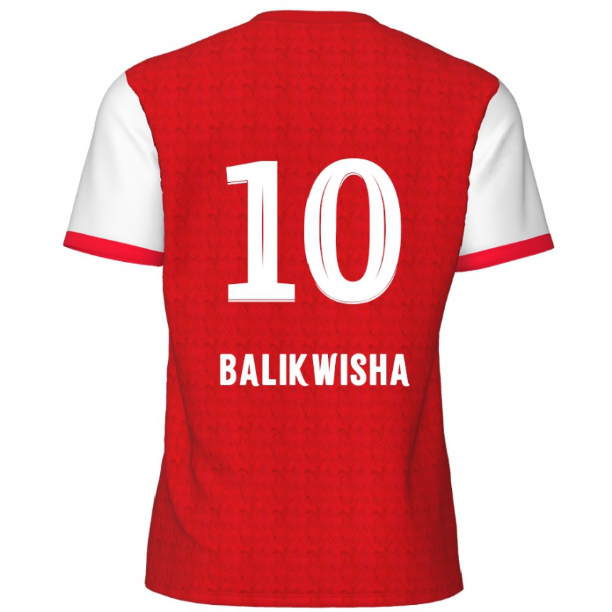 Kids Football Michel-Ange Balikwisha #10 Red White Home Jersey 2024/25 T-Shirt Australia