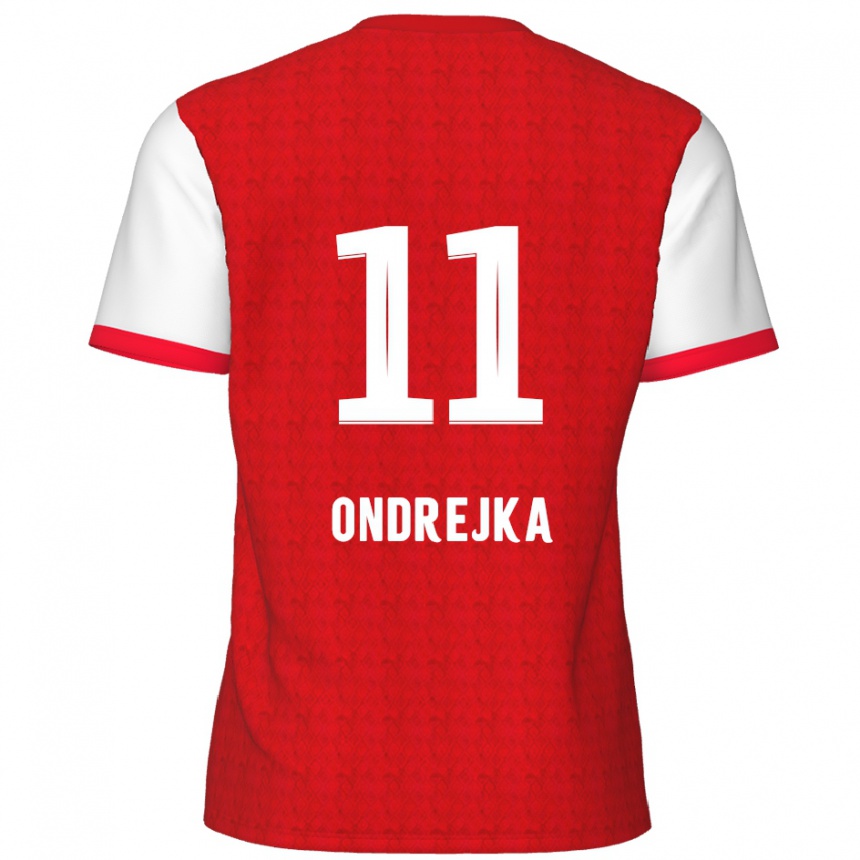 Kids Football Jacob Ondrejka #11 Red White Home Jersey 2024/25 T-Shirt Australia