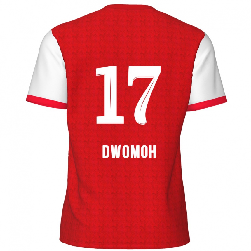 Kids Football Pierre Dwomoh #17 Red White Home Jersey 2024/25 T-Shirt Australia