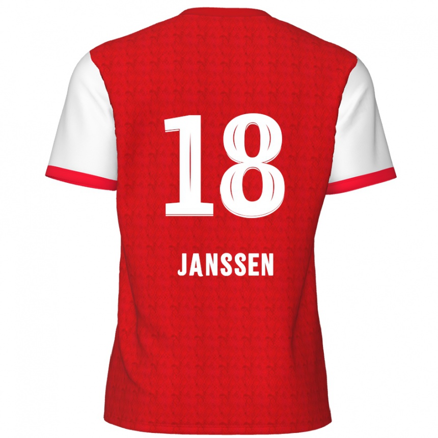 Kids Football Vincent Janssen #18 Red White Home Jersey 2024/25 T-Shirt Australia