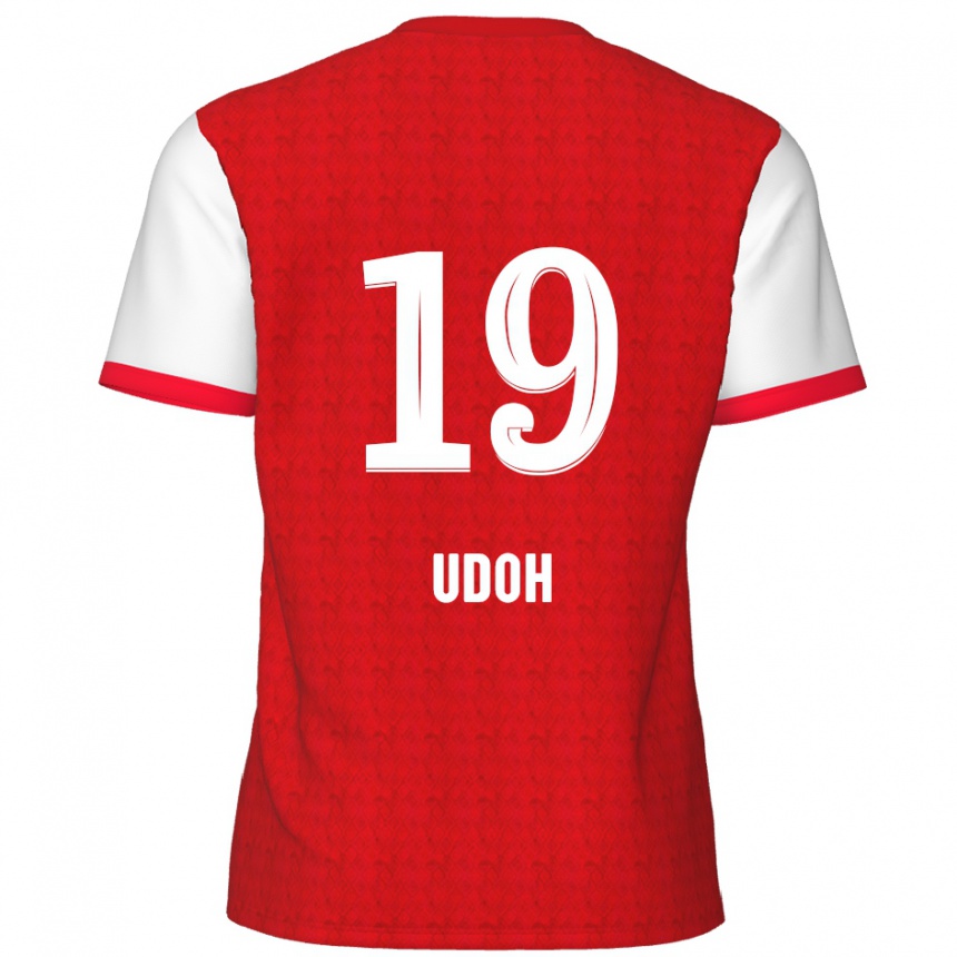 Kids Football Victor Udoh #19 Red White Home Jersey 2024/25 T-Shirt Australia