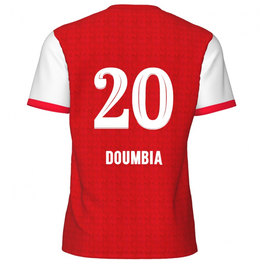 Kids Football Mahamadou Doumbia #20 Red White Home Jersey 2024/25 T-Shirt Australia