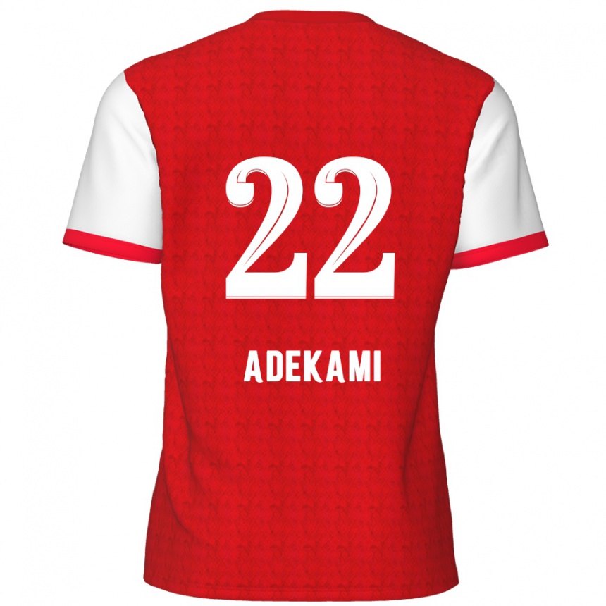 Kids Football Farouck Adekami #22 Red White Home Jersey 2024/25 T-Shirt Australia