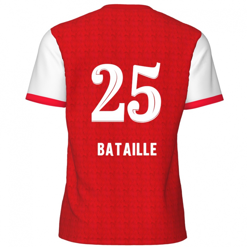 Kids Football Jelle Bataille #25 Red White Home Jersey 2024/25 T-Shirt Australia