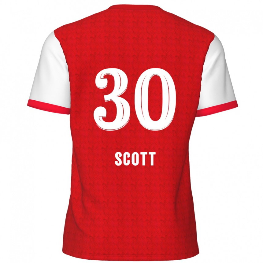 Kids Football Christopher Scott #30 Red White Home Jersey 2024/25 T-Shirt Australia