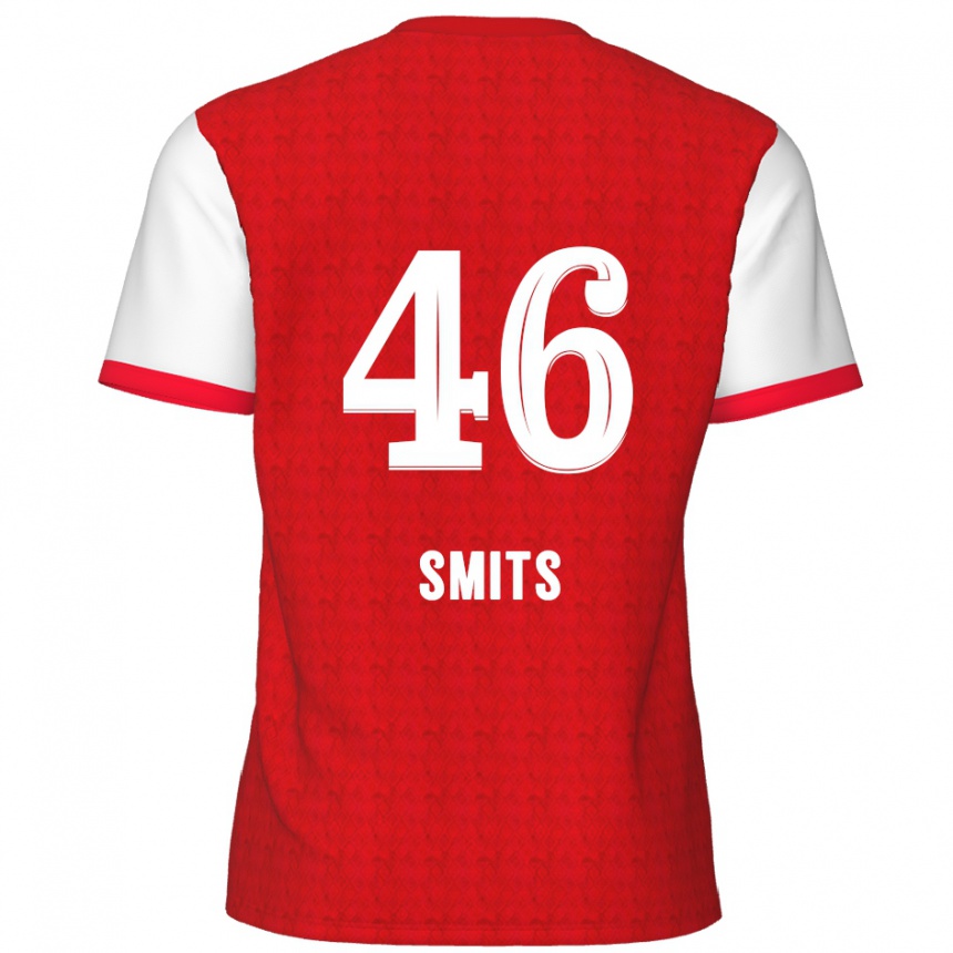 Kids Football Milan Smits #46 Red White Home Jersey 2024/25 T-Shirt Australia