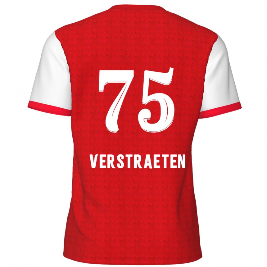 Kids Football Andreas Verstraeten #75 Red White Home Jersey 2024/25 T-Shirt Australia