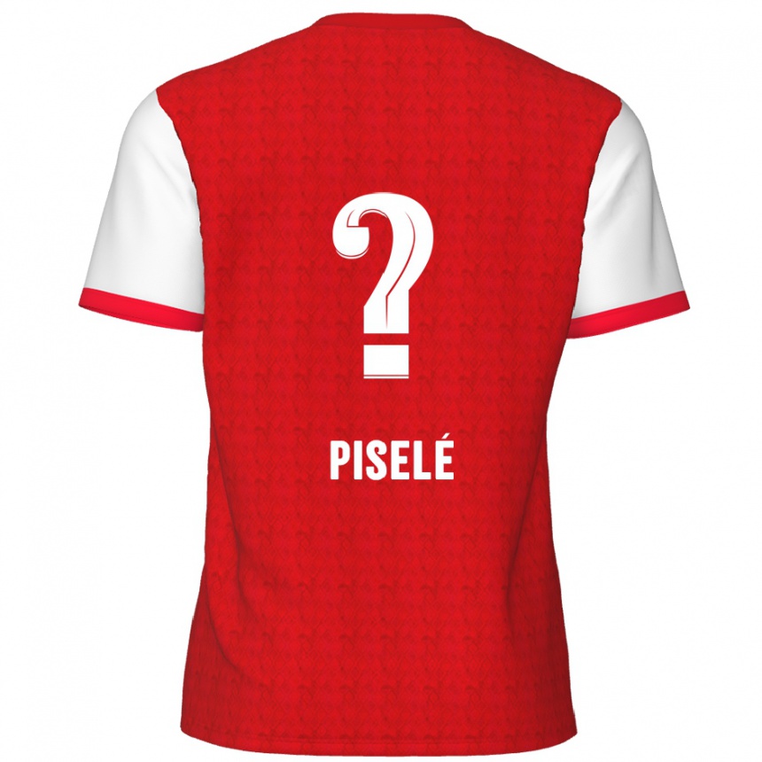 Kids Football Lowie Piselé #0 Red White Home Jersey 2024/25 T-Shirt Australia