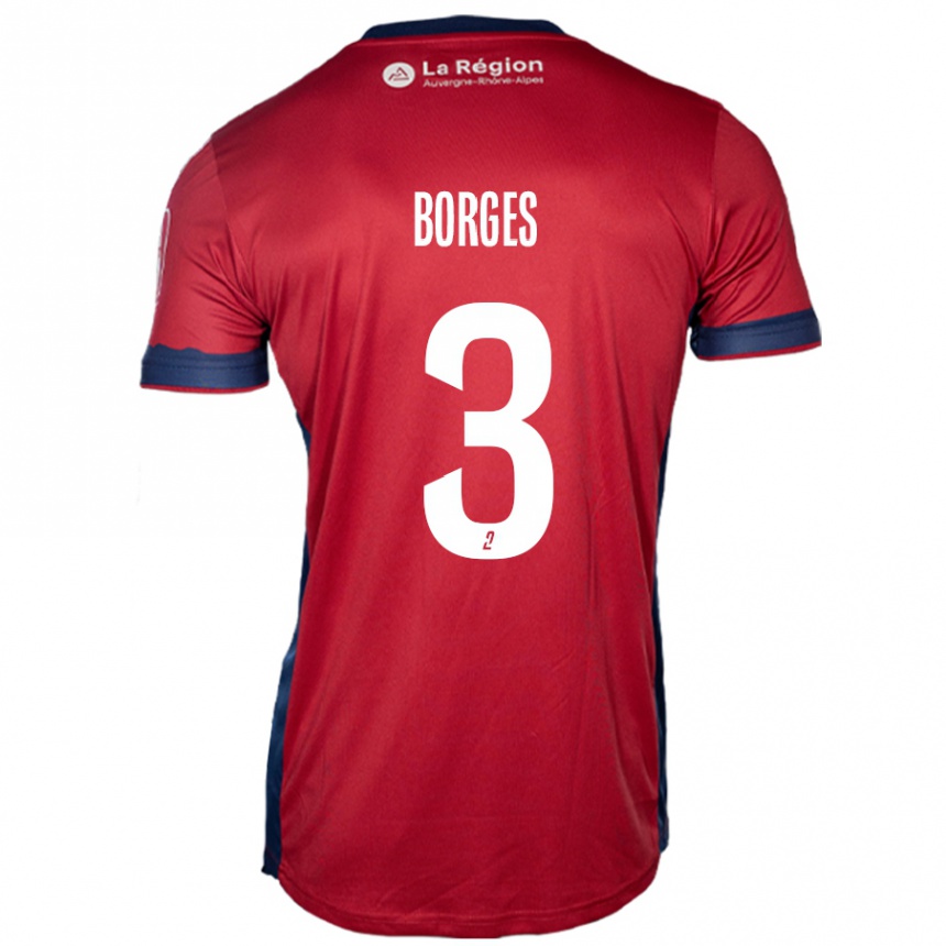 Kids Football Neto Borges #3 Light Burgundy Home Jersey 2024/25 T-Shirt Australia