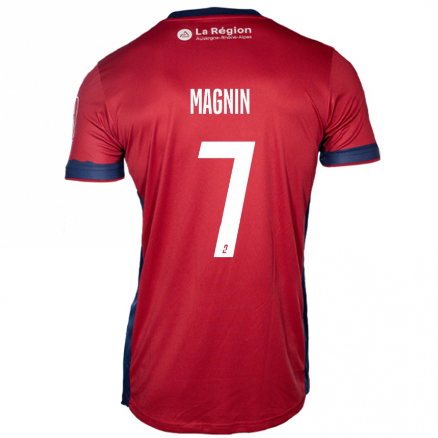 Kids Football Yohann Magnin #7 Light Burgundy Home Jersey 2024/25 T-Shirt Australia