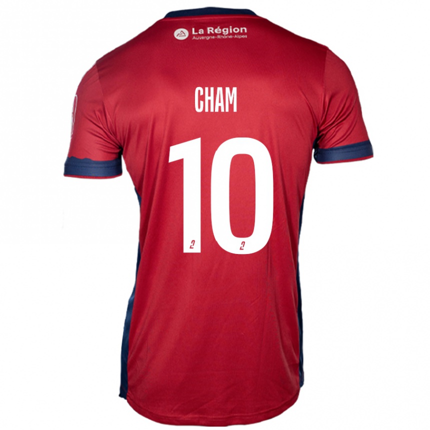 Kids Football Muhammed Cham #10 Light Burgundy Home Jersey 2024/25 T-Shirt Australia