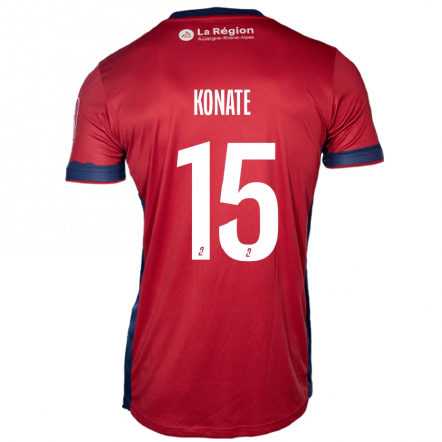 Kids Football Cheick Oumar Konaté #15 Light Burgundy Home Jersey 2024/25 T-Shirt Australia