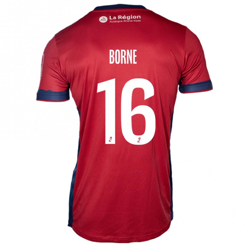 Kids Football Théo Borne #16 Light Burgundy Home Jersey 2024/25 T-Shirt Australia