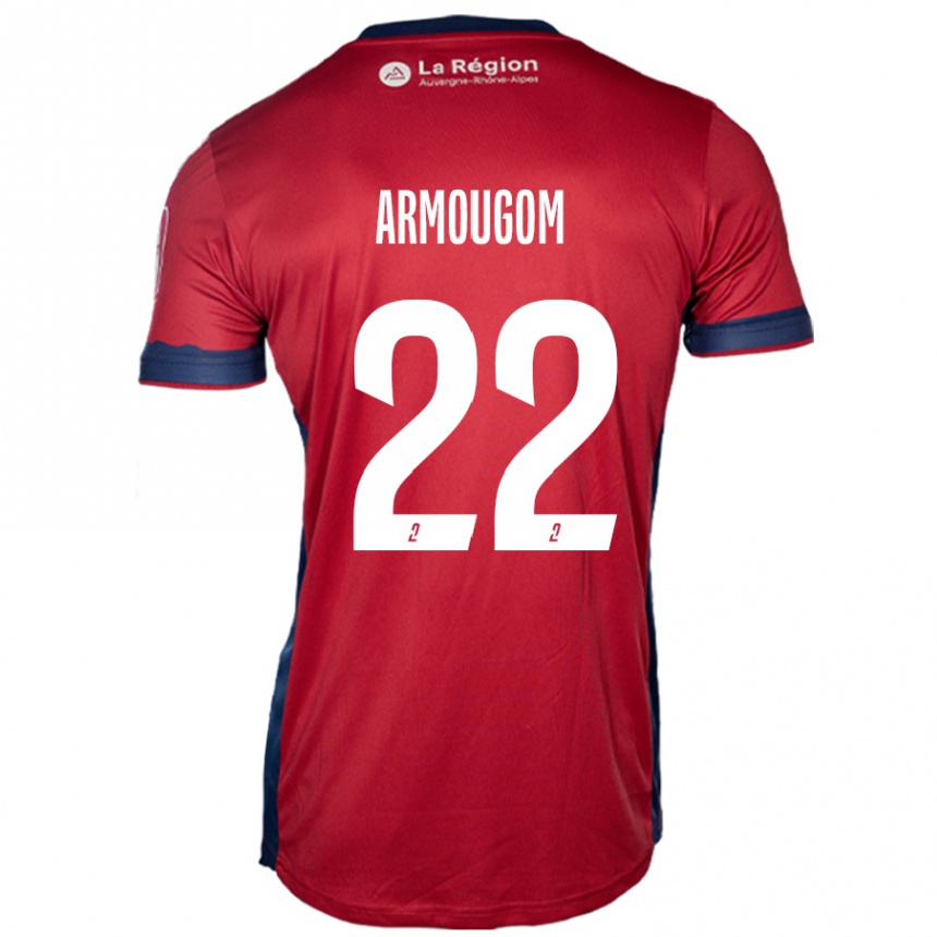 Kids Football Yoël Armougom #22 Light Burgundy Home Jersey 2024/25 T-Shirt Australia