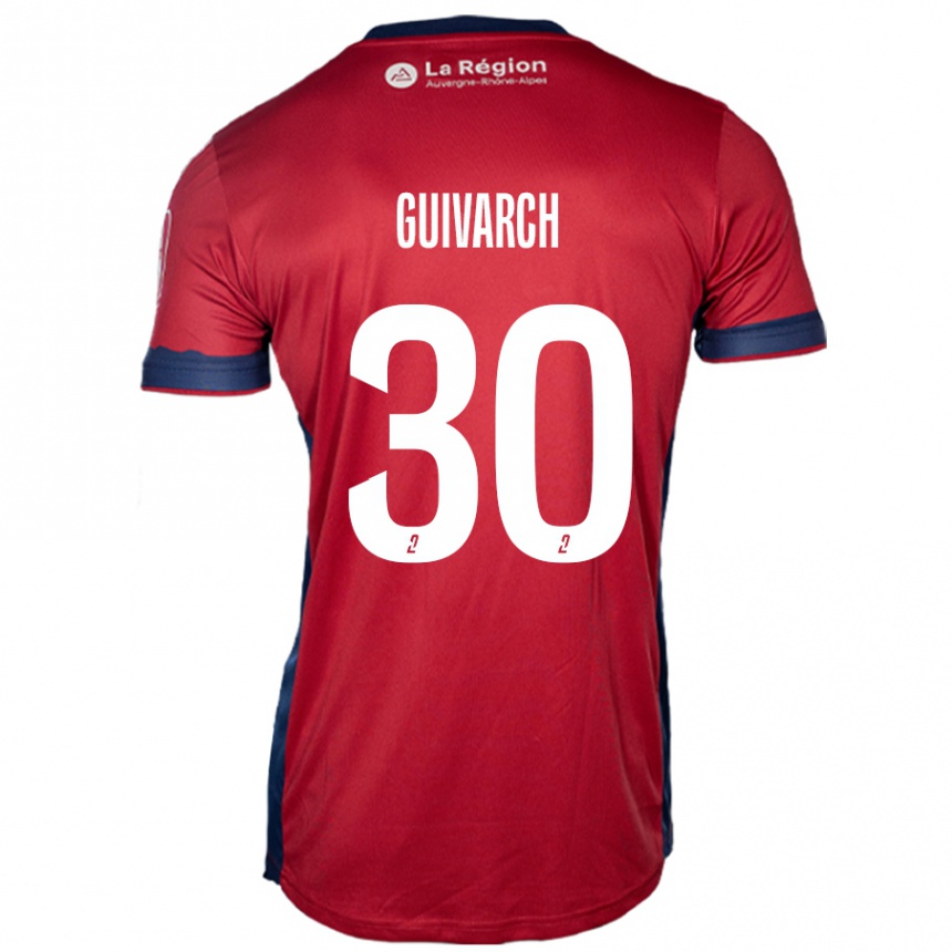 Kids Football Théo Guivarch #30 Light Burgundy Home Jersey 2024/25 T-Shirt Australia