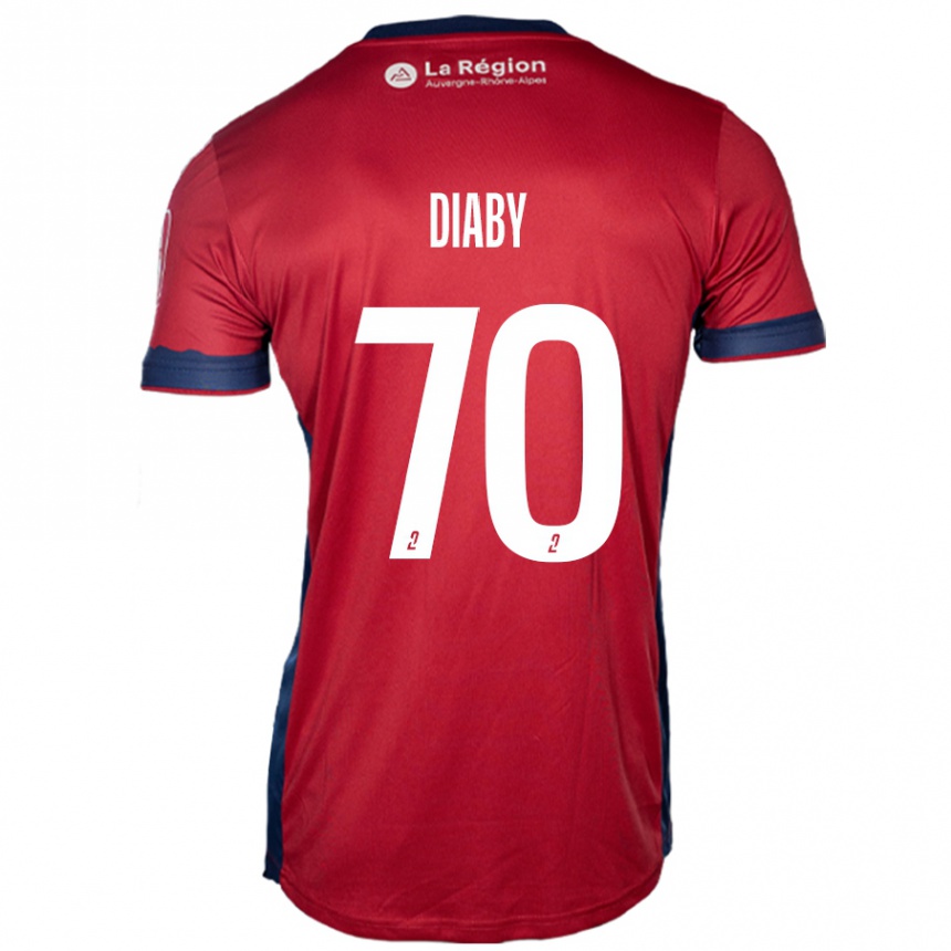 Kids Football Yadaly Diaby #70 Light Burgundy Home Jersey 2024/25 T-Shirt Australia