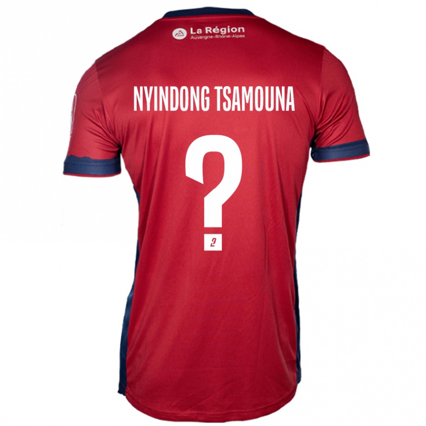 Kids Football Jean Nyindong Tsamouna #0 Light Burgundy Home Jersey 2024/25 T-Shirt Australia