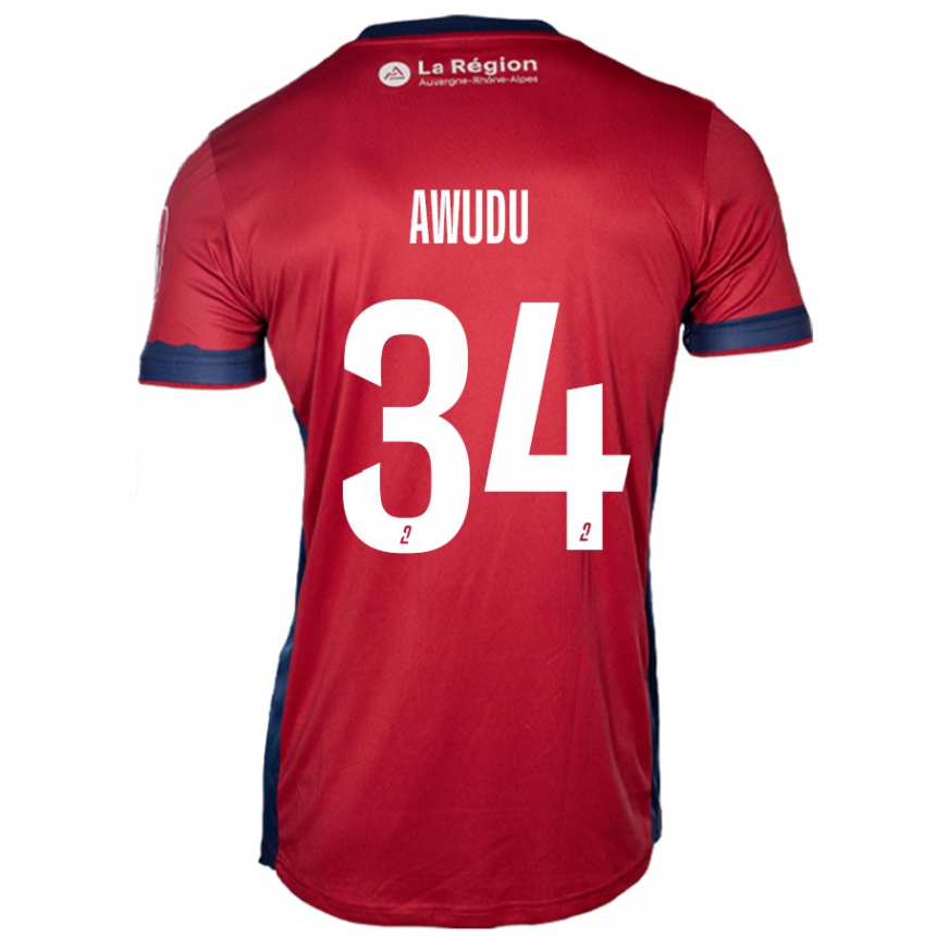 Kids Football Sumaila Awudu #34 Light Burgundy Home Jersey 2024/25 T-Shirt Australia