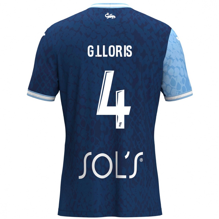 Kids Football Gautier Lloris #4 Sky Blue Dark Blue Home Jersey 2024/25 T-Shirt Australia