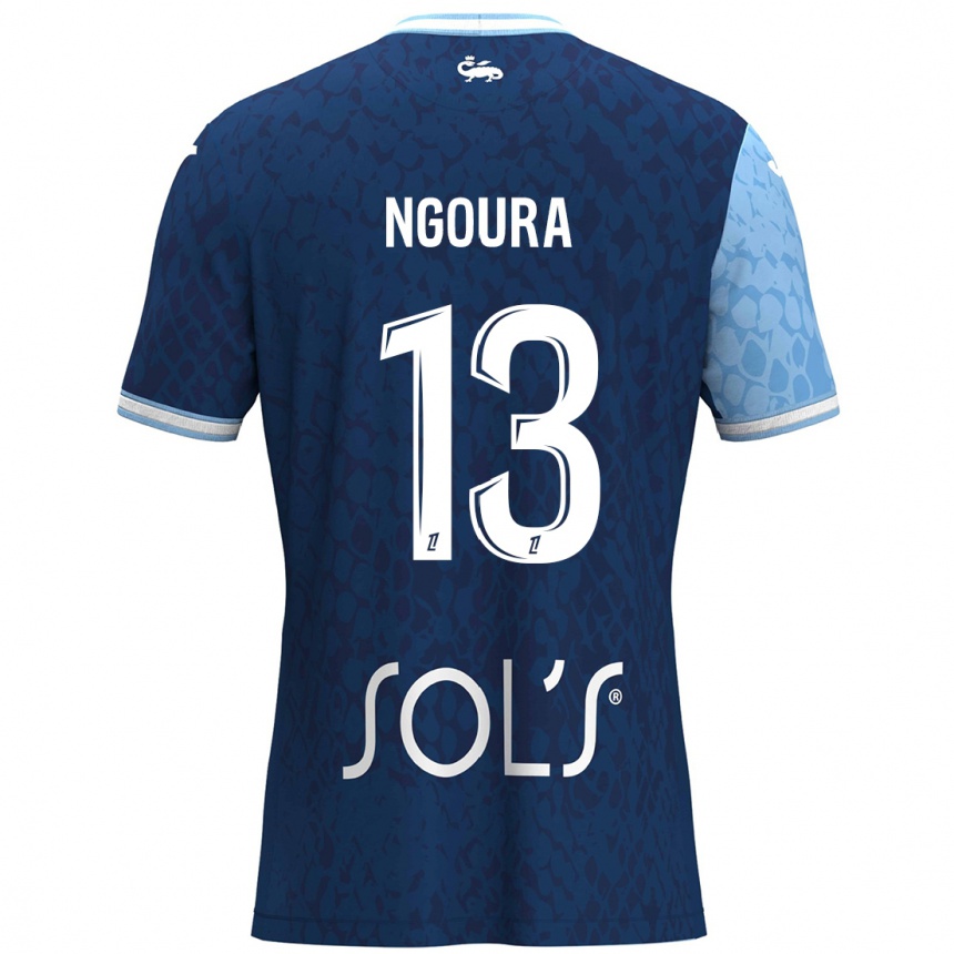 Kids Football Steve Ngoura #13 Sky Blue Dark Blue Home Jersey 2024/25 T-Shirt Australia