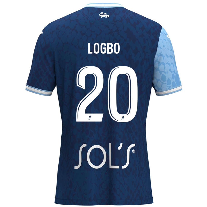 Kids Football Andy Logbo #20 Sky Blue Dark Blue Home Jersey 2024/25 T-Shirt Australia