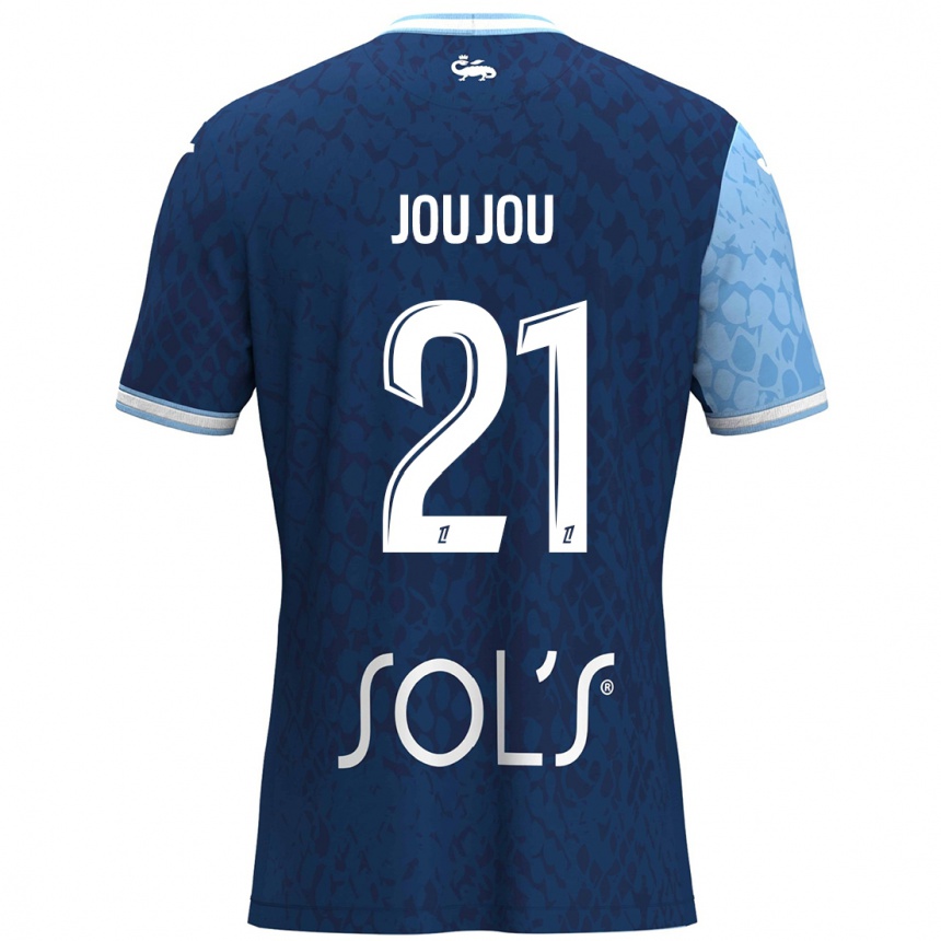 Kids Football Antoine Joujou #21 Sky Blue Dark Blue Home Jersey 2024/25 T-Shirt Australia