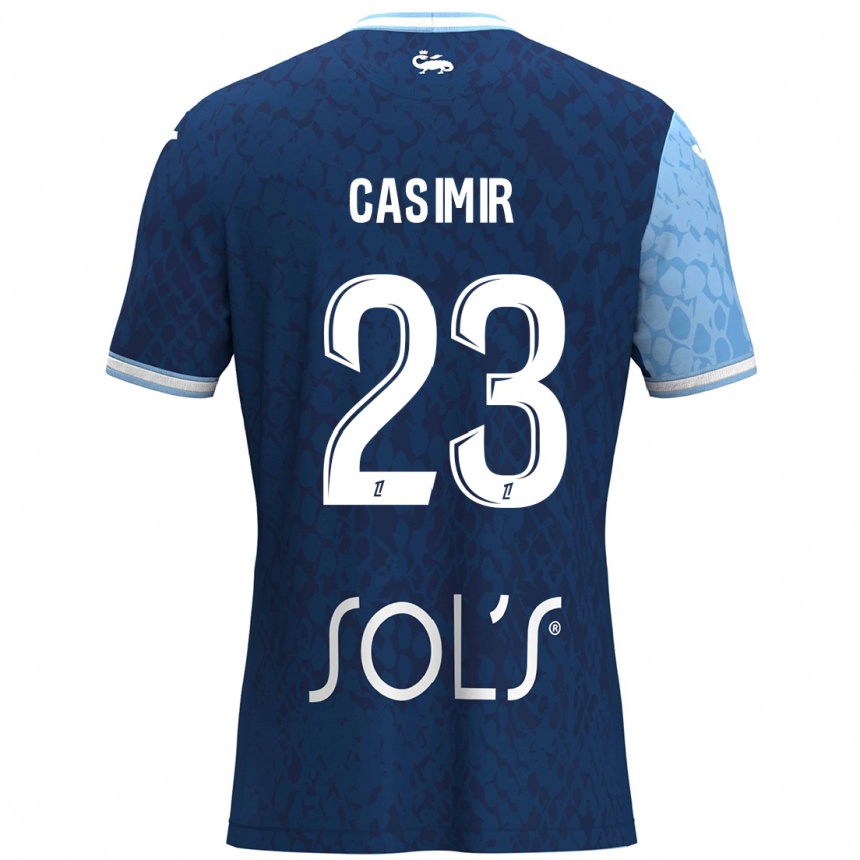 Kids Football Josué Casimir #23 Sky Blue Dark Blue Home Jersey 2024/25 T-Shirt Australia