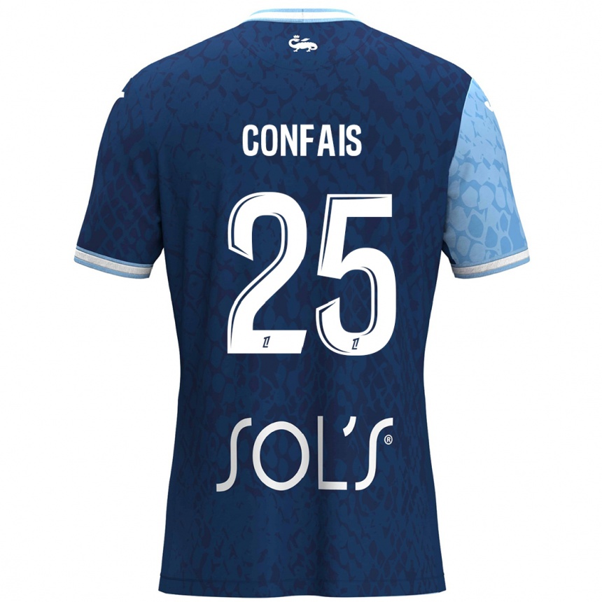 Kids Football Aloïs Confais #25 Sky Blue Dark Blue Home Jersey 2024/25 T-Shirt Australia