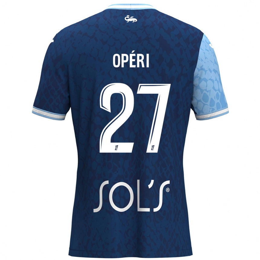 Kids Football Christopher Operi #27 Sky Blue Dark Blue Home Jersey 2024/25 T-Shirt Australia