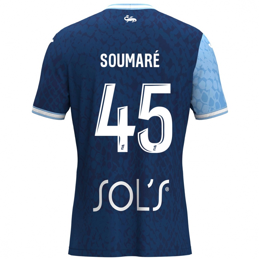 Kids Football Issa Soumaré #45 Sky Blue Dark Blue Home Jersey 2024/25 T-Shirt Australia