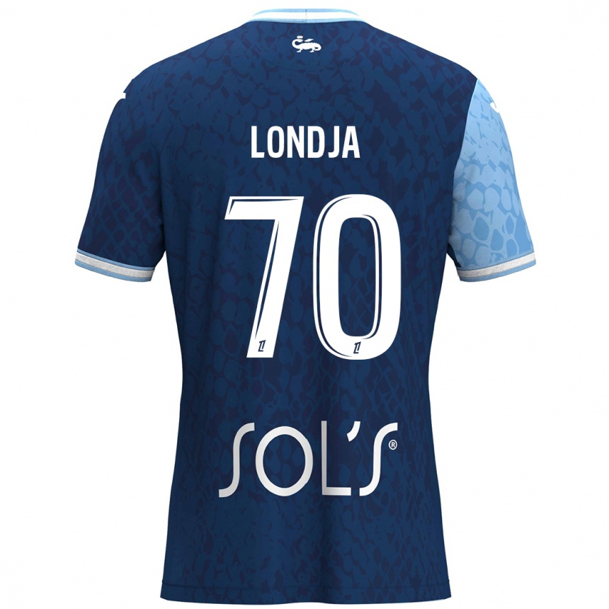 Kids Football Ruben Londja #70 Sky Blue Dark Blue Home Jersey 2024/25 T-Shirt Australia