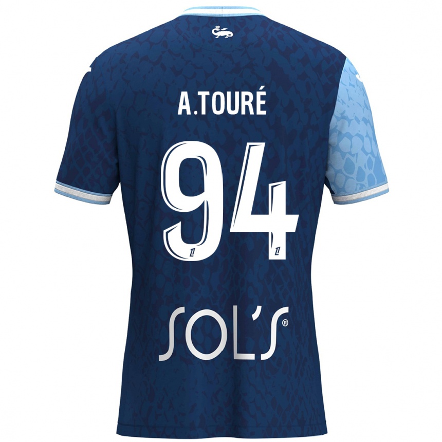 Kids Football Abdoulaye Touré #94 Sky Blue Dark Blue Home Jersey 2024/25 T-Shirt Australia