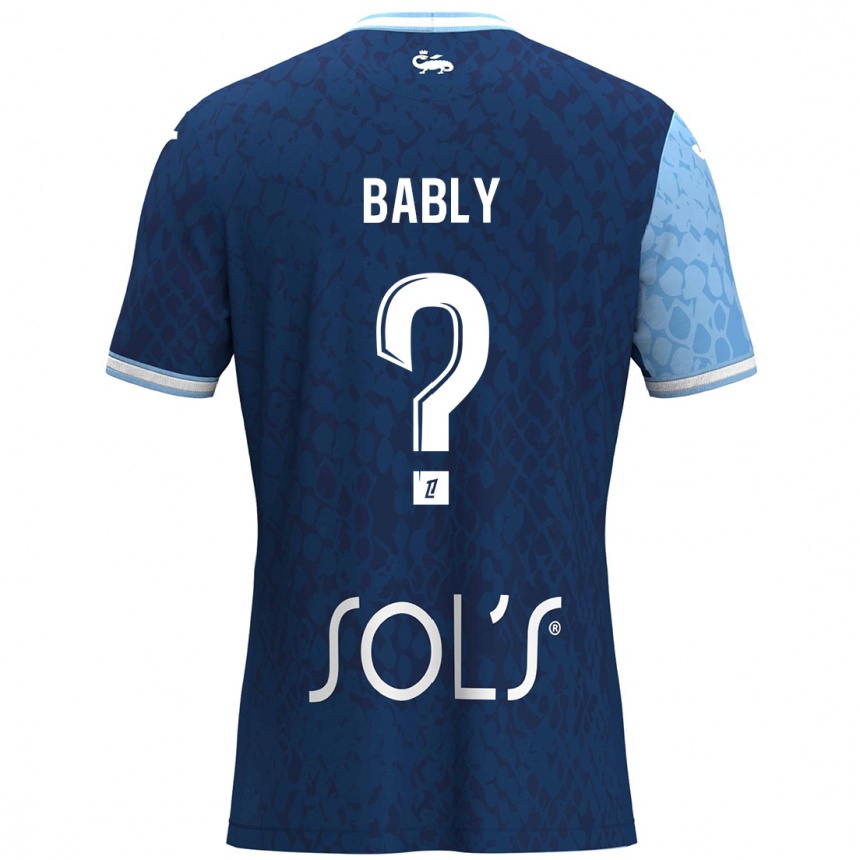 Kids Football Emmanuel Bably #0 Sky Blue Dark Blue Home Jersey 2024/25 T-Shirt Australia