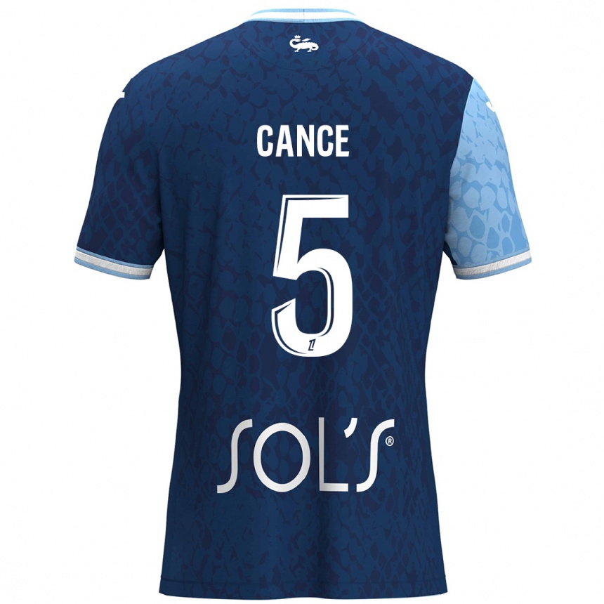 Kids Football Laurie Cance #5 Sky Blue Dark Blue Home Jersey 2024/25 T-Shirt Australia