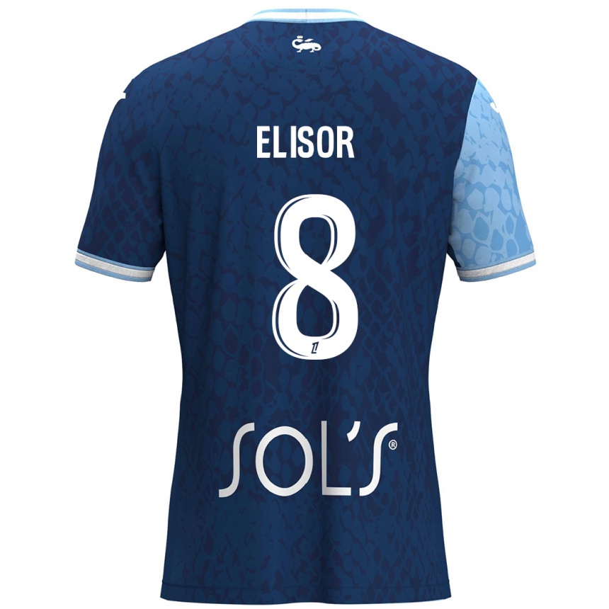 Kids Football Salomé Elisor #8 Sky Blue Dark Blue Home Jersey 2024/25 T-Shirt Australia