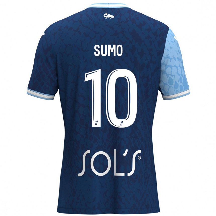 Kids Football Eva Sumo #10 Sky Blue Dark Blue Home Jersey 2024/25 T-Shirt Australia