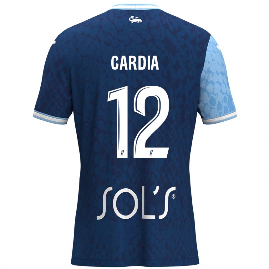 Kids Football Mickaëla Cardia #12 Sky Blue Dark Blue Home Jersey 2024/25 T-Shirt Australia