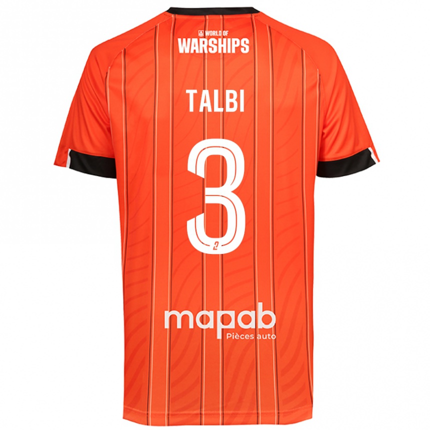 Kids Football Montassar Talbi #3 Orange Home Jersey 2024/25 T-Shirt Australia