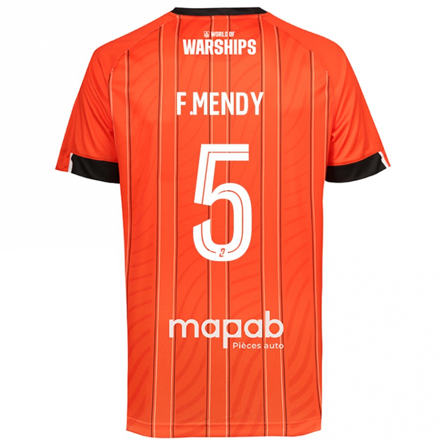 Kids Football Formose Mendy #5 Orange Home Jersey 2024/25 T-Shirt Australia