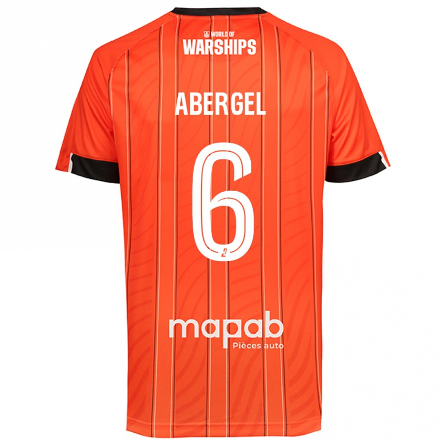 Kids Football Laurent Abergel #6 Orange Home Jersey 2024/25 T-Shirt Australia