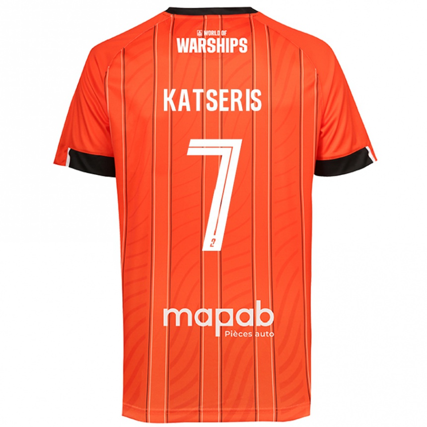 Kids Football Panos Katseris #7 Orange Home Jersey 2024/25 T-Shirt Australia