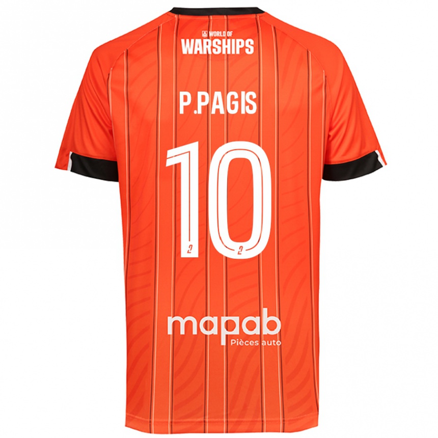 Kids Football Pablo Pagis #10 Orange Home Jersey 2024/25 T-Shirt Australia